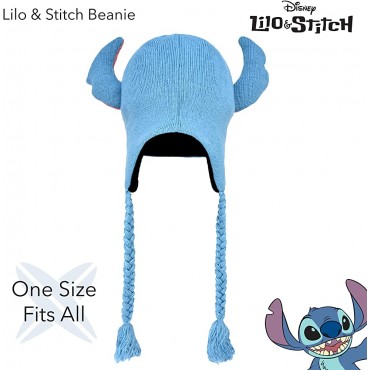 Concept One Disney Lilo and Stitch Winter Beanie Hat Knitted Stocking Cap - B7PBM31UV