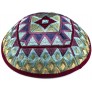 EMANUEL Yair Kippah for Men and Women Embroidered Silk Yarmulke Square Textured - BN49QBF15