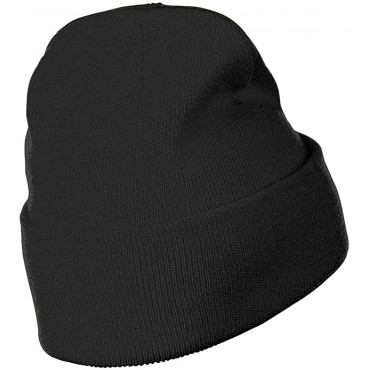 Moriah-Elizabeth Embroidery Beanie Hedging Cap Man Woman Winter Warm Stretch Knit Skull Hat Black - BA5SL6NMV