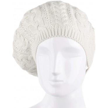 Nollia Soft Knit Solid Color Beanie Chic and Lightweight Crochet Knitted Style Beanie Hat for Women One Size Slouchy Hat,Off-White - BBL76RVYF