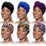 SATINIOR 6 Pieces Women African Turban Flower Knot Pre-Tied Bonnet Beanie Cap Headwrap - B26092R8A