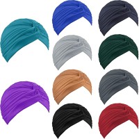 Stretchy Turban Cap Head Cover Chemo Head Wraps Bennie Twisted India's Hat for Women Girl - BS77XXAPX