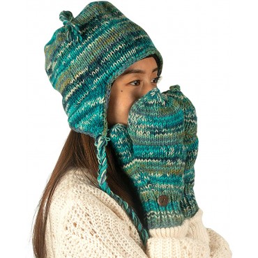 Tribe Azure Fair Trade Womens Beanie Hats Warm Hats for Women Knit Hat for Women Women's Skullies & Beanie for Women - BSH0EC9PI