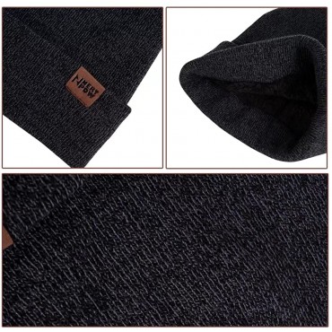 Winter 1-3 PCS Beanie Hat Gloves Scarf for Men and Women Knit Fleece Lined Warm Touchscreen Gloves Beanie Infitiny Scarf Set - B436LSJGK