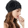 Women Turban Beanie Hat with Flower Chemo Headwear Elastic Head Wrap Cap - BHG91R5DS