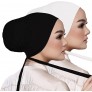 Women Under Scarf Hat Hijab Cap Islamic Muslim Under Scarf Hijab Cap with Tie-Back Closure - BE7AJSRWY