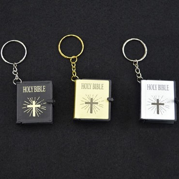 18pcs Mini Bible Keychain Mini Bible Handbag Pendant Religious Keychain - BOMWN6EK4