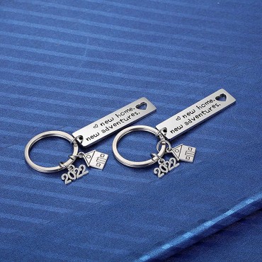 2PCs New Home Keychain 2022 Housewarming Gift for New Homeowner House Keyring Moving in Key Chain New Home Owners Jewelry from Real Estate Agent - BJ0BA88MU