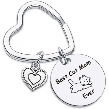 7RVZM Cat Person Gift Friendship Gift Pet Lover Gift Cat Mom Gift Cat Mom Jewelry Mothers Day Jewelry Cat Lover Gift Cat Lover Jewelry Cat Lover Keychain cat grandma gift Sister - BRKAZD7HS