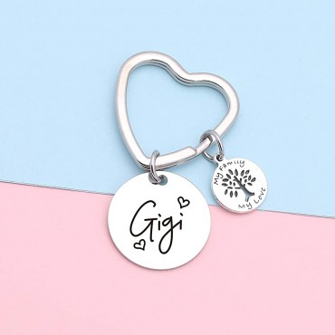 7RVZM Gigi Appreciation Gift Best Gigi Ever Keychain Mothers Day Gift Birthday Jewelry Grandma Keychain - BIDTTE3FO