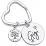 7RVZM Gigi Appreciation Gift Best Gigi Ever Keychain Mothers Day Gift Birthday Jewelry Grandma Keychain - BIDTTE3FO