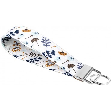 Celokiy Floral Sunflower Keychain Wristlet Bracelet 100% Fabric Key Chains Women - B83JS8F2K
