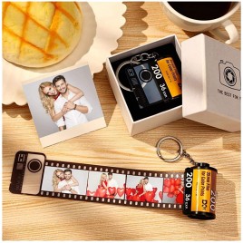 Custom Keychain Personalized Camera Film Roll Keychain with Pictures for Women - BDJZG6ZPD