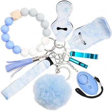 METURE Keychains for Women Keychain Kit Bracelet Wristlet Keyring for Women Key Chains Key Ring with Personal Alarm - B5IXPJIRM