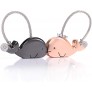 MILESI Sweet Kissing Whale Couples Keychains Personalized Keyring Birthday Gifts - BUAUOIQK2