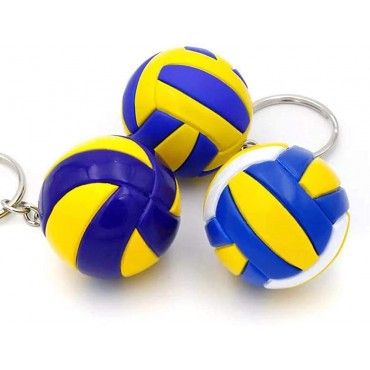 WEICHEN Volleyball Keychain 3 Pcs Leather Volleyball Ornament Volleyball Player Gift - BREIVUPVK