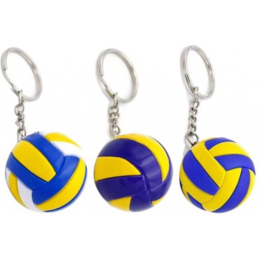 WEICHEN Volleyball Keychain 3 Pcs Leather Volleyball Ornament Volleyball Player Gift - BREIVUPVK