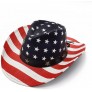 Cowboy Hats Classic American Flag Summer Sunhat Western Cowboy Hat for Men Boys Kids - BASSJIF50