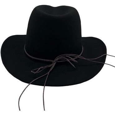 Gossifan Womens Classic Western Cowgirl Cowboy Wide Brim Hats with Belt - B5OPSP83G