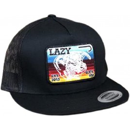 Lazy J Ranch Wear Baseball Cap Western Cowboy Theme Black with Bull - BYLP25G1P