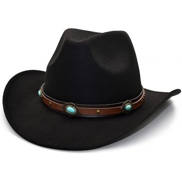 Lisianthus Women's Western Cowboy & Cowgirl Hat Wide Brim Style - BVIB9MXNC