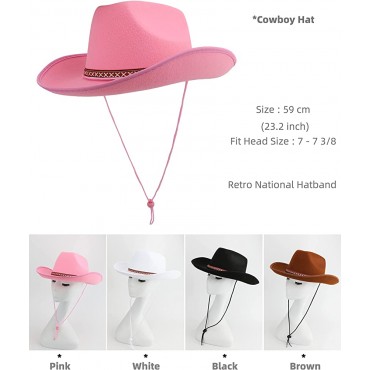 Pro Celia Felt Women Cowgirl Men Western Cowboy Hat - BITGYJEU3
