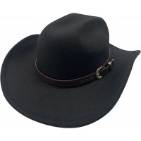 Willheoy Cowboy Hat for Women Men Wide Brim Cowgirl Hats Fedora Hat Western Cowboy Costume - BY57RVJPQ