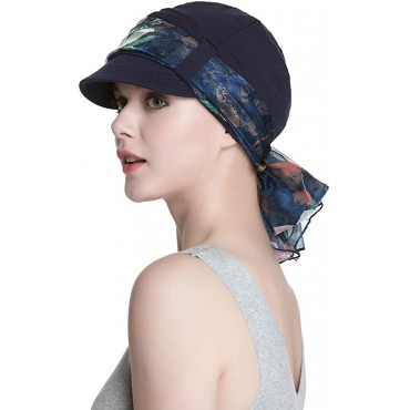 Breathable Bamboo Lined Cotton Hat and Scarf Set for Women - B2GYNZIAO