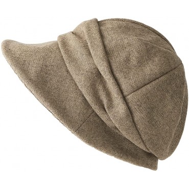 CHARM Womens Newsboy Winter Hat Organic Cotton Bonnet Visor Casquette Chemo Cap - BY4H5QH31