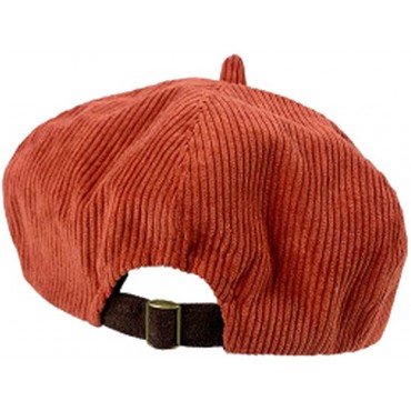 Corduroy Beret Hats for Women Autumn Winter Retro Octagonal Baker Boy Painter Adjustable Korean Newsboy Caps - B0RK9NSCM