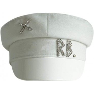 DOSOMI Women's Breton Style Paperboy Cabbie Hat Fashionable Visor Beret Cap Wool Blend Peaked Visor Beret Hat for Ladies - BGG2S7SA1