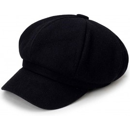 EZ-Joyce Women's Plain Newsboy Caps Cabbie Visor Plaid Fedora Beret Hat - BW6WMGXQE