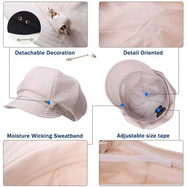 Fancet Packable Beret Newsboy Cap for Women Spring Summer Winter Gatsby Visor Hat 55-59 cm - BYOH6L8GA