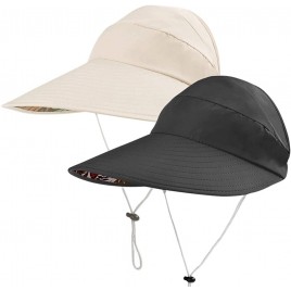 HINDAWI Sun Hats for Women Wide Brim UV Protection Sun Hat Summer Beach Packable Visor - B5LHVYS85
