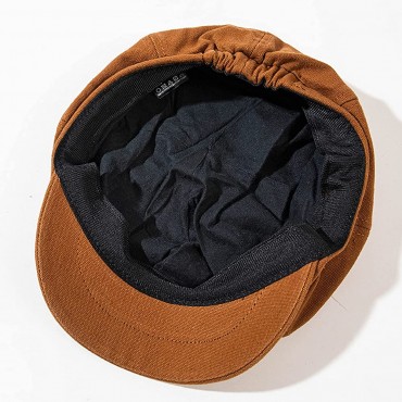 Jokejojack Men's and Women's Short Brim Forward Hat Newsboy Cap Cotton Beret Unisex - BT03260SI