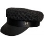 Newsboy Hats for Women Plaid M Letter Cotton Wrinkle Sailor Caps Sun Berets Hat Visors Newsboy Caps - BNRTFPSE3