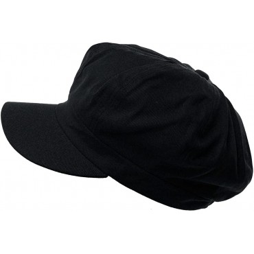 Summer 100% Cotton Plain Blank 8 Panel Newsboy Gatsby Apple Cabbie Cap Hat - B1RVIBDMP