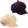 Winter Wool Knit Newsboy Hat for Women Girls Crochet Visor Beanie Beret Hats Gatsby Flat Ivy Cap - B1D73EDJY