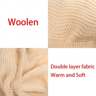 Winter Wool Knit Newsboy hat for Women Warm Crochet Visor Beanie Beret Hats 8 Pannel Flat Ivy Cap - BI9CPWCDJ