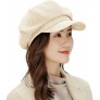 ZLSLZ Womens Corduroy Striped Octagonal Ivy Newsboy Cabbie Gatsby Painter Hats Caps - BAK7V1NXH