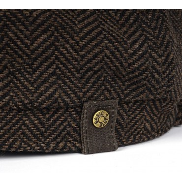 Zylioo Extra Large Wool Blend Newsboy Cap,8 Panels Herringbone Tweed Caps for Big Heads,Scally Beret Golf Cabbie Hat - BTNFSAH8O