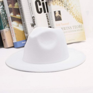EOZY Women & Men Fedora Hat Wide Brim Unsex Floppy Panama Hat Cap - BCZQVSHOA