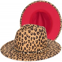 FADACHY Womens & Mens Two Tone Fedora Hats Wide Brim Felt Hats Belt Buckle Red Bottom Panama Cap Casual - BAA5NCR8S