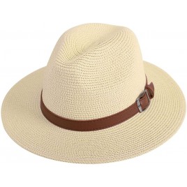 Livingston Fashionable Wide Brim Straw Panama Hat for Men & Women - BVIVCTS4N