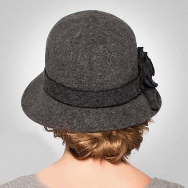Maitose™ Women's Wool Felt Flowers Church Bowler Hats - BM9OLU68R