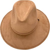 Sun N' Soul Women Suede Felt Fedora Hat Wide Brim Panama Hat Suede Wool Fedora Hat-Fashionable Durable Indiana Suede Hat - BDN0KT32B
