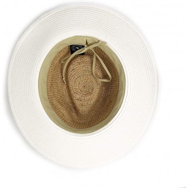 Wallaroo Hat Company Women’s Laguna Fedora – Two-Toned Broad Brim Adjustable Elegant Style Designed in Australia - BKF63X6X9