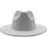 Willheoy Trendy Fedora Hats for Women Wide Brim Felt Hat Panama Hat - BK6PMK52I