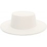 Women Men Classic Wool Felt Fedora Hat Wide Brim Flat Top Jazz Panama Hat Casual Party Church Hat - BS8F94F46