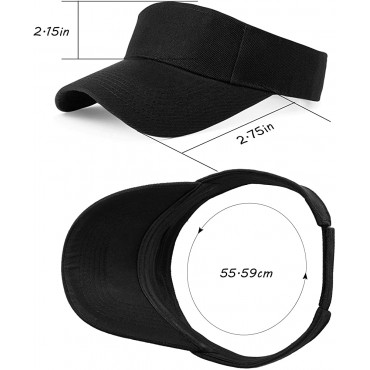 10 Pieces Sports Sun Visor Hats Adjustable Visor Cap Athletic Visor Hat for Men Women - BJLCL284Z